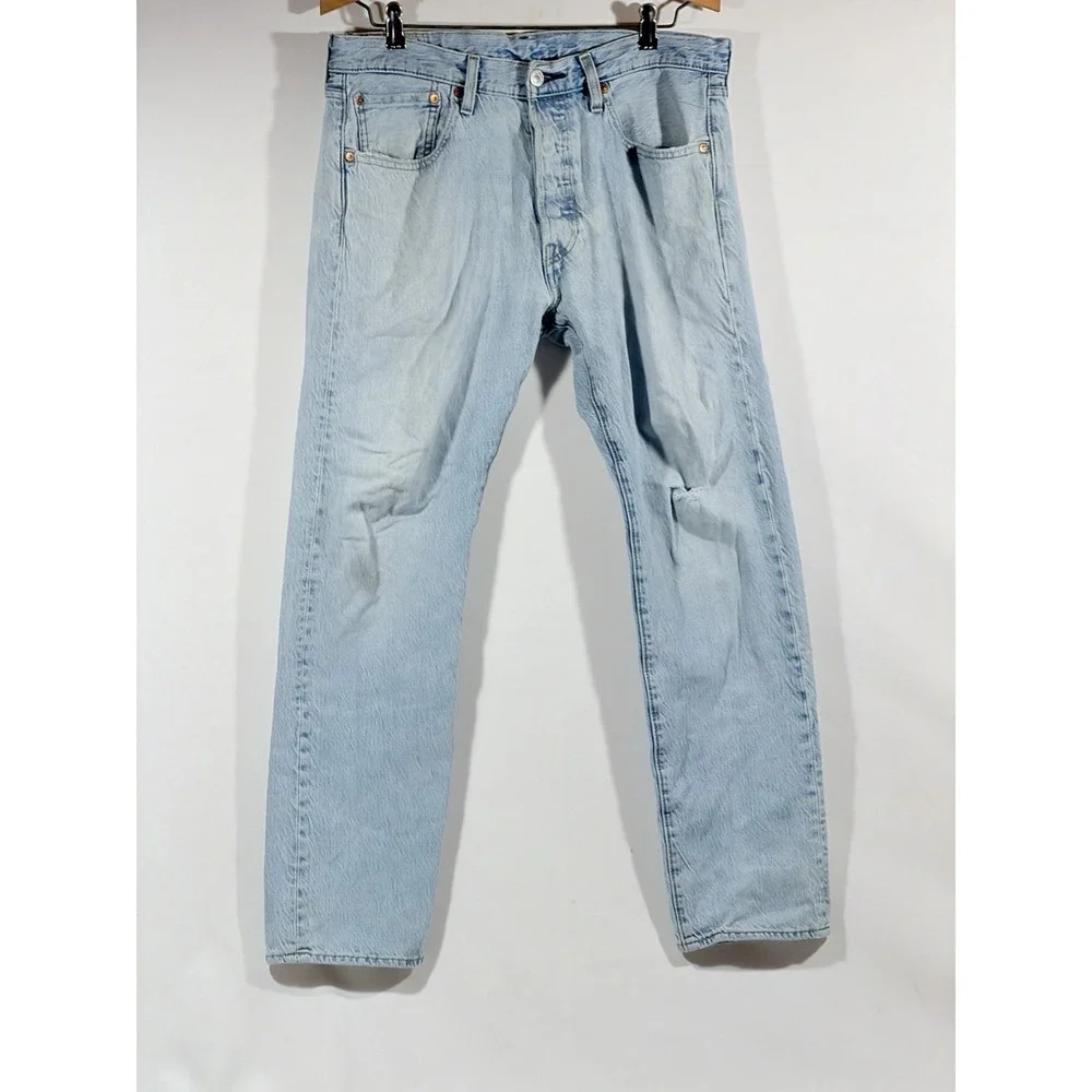 Levis 501S Jeans Mens 33x30 Blue Button Fly Heritage Workwear Denim Style